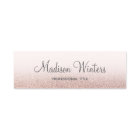 Rose Gold Glitter Ombre Employee Name Tag Badge