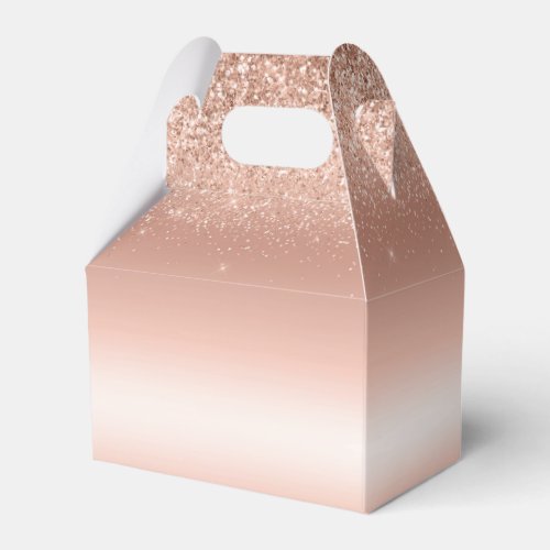 Rose Gold Glitter Ombre Favor Boxes