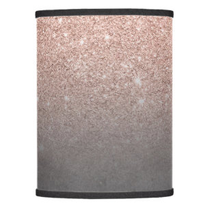 grey and rose gold lampshade