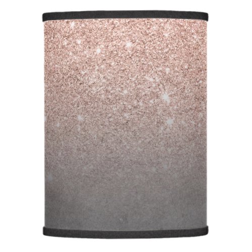 Rose gold glitter ombre grey cement concrete lamp shade