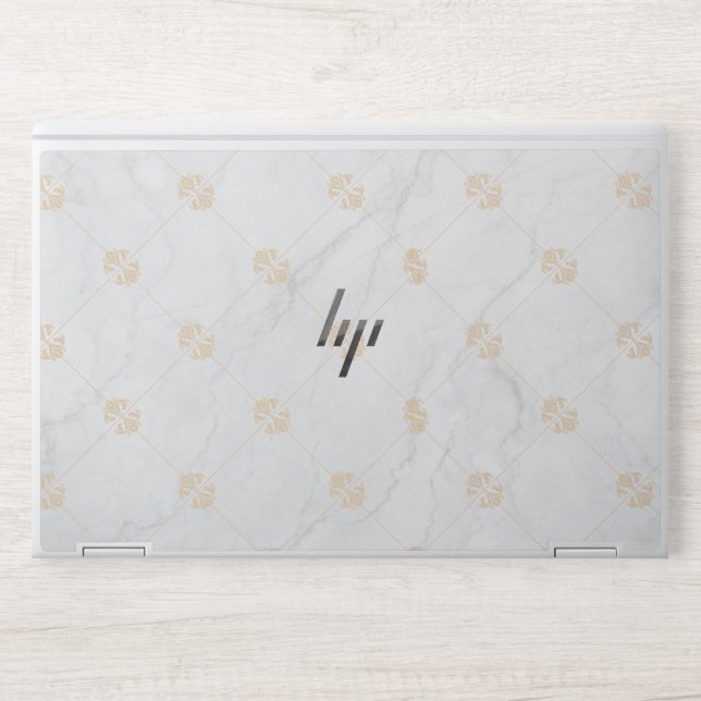 Rose Gold Glitter Ombre Marble   HP Laptop Skin (Front)