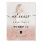 Rose gold glitter ombre photo Sweet 16 welcome