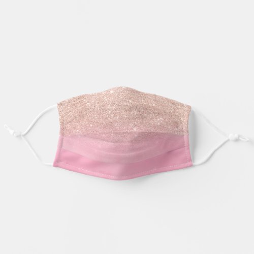 Rose gold glitter ombre pink pastel watercolor adult cloth face mask