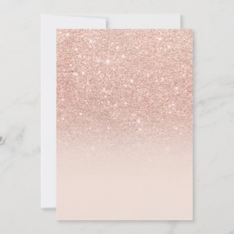 Rose Gold Glitter Ombre Script Chic 21st Birthday Invitation | Zazzle