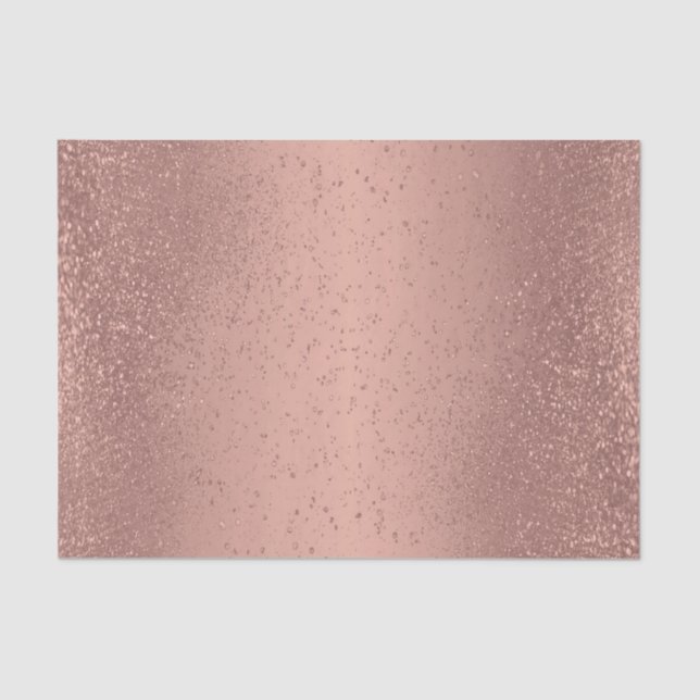 Rose Gold Glitter on Gradient Background   Tissue Paper (Front)