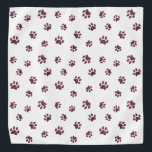Rose Gold Glitter Paw Prints Pattern Bandana<br><div class="desc">Show how much you love animals with this cute rose gold glitter paw print patterned bandana. Bet your pet will look adorable wearing it too!</div>