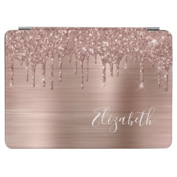 Rose Gold Glitter Personalized iPad Air Cover