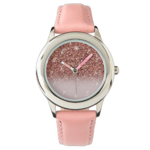 Rose gold glitter Personalized Name Watch