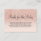 Rose gold glitter pink bring a book baby shower