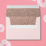 Rose Gold Glitter Pink Elegant Modern Wedding 5x7 Envelope<br><div class="desc">A customizable handwriting solid blush pink 5X7 envelope with a rose gold glitter lining inside. This personalized elegant rose gold envelope is a classy way to send invitations. Personalize this design with your own handwritten return address on the back flap. Perfect for birthday, wedding, bachelorette party, bridal shower or baby...</div>