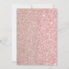 Rose Gold Glitter Pink Floral Sweet 16 Birthday