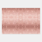 Rose Gold Glitter, Pink Marble + Glamouflage Camo Wrapping Paper Sheets (Front 2)