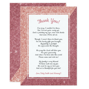 rose gold thank you note invitations zazzle