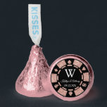 Rose Gold Glitter Poker Chip Casino Wedding Hershey®'s Kisses®<br><div class="desc">Celebrate in style with these modern and very trendy casino themed wedding favors. This design is easy to personalize with your special event wording and your guests will be thrilled when they receive these fabulous wedding favors. Matching wedding items can be found in the collection.</div>