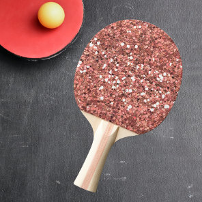 Rose Gold Glitter Pretty Sparkle Ping Pong Paddle