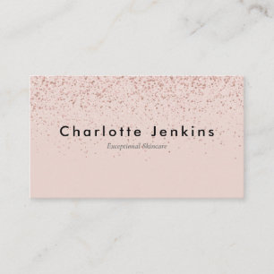 Rose Gold Glitter Professional Business Card