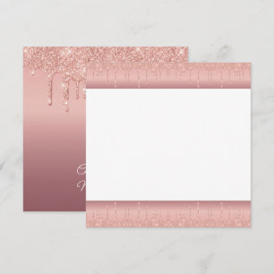 Rose Gold Glitter Program Personalized Custom Text