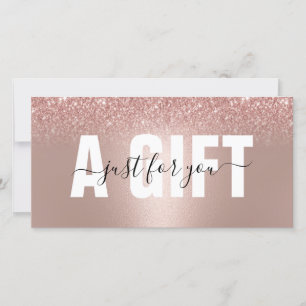Rose Gold Glitter Salon & Spa Gift Certificates