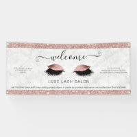 Rose Gold Glitter Salon Welcome