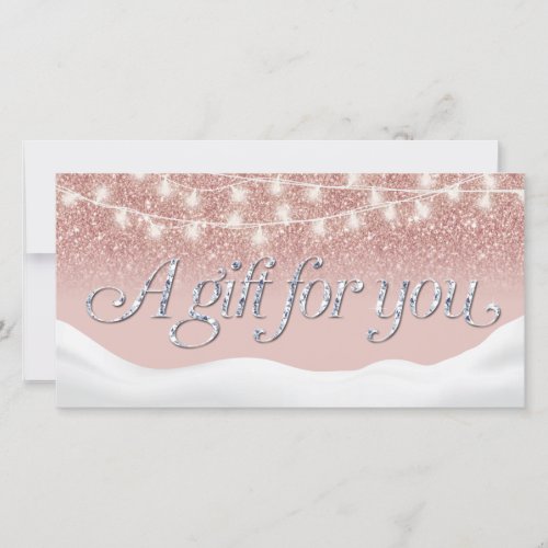 Rose Gold Glitter Salon Winter Gift Certificates