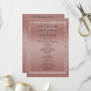 Rose Gold Glitter & Silver Wedding Rings Program