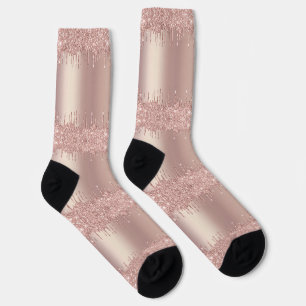 Rose Gold Glitter Socks