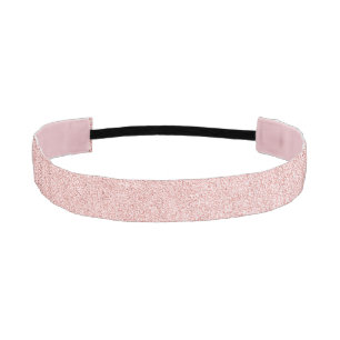 Rose gold glitter sparkle design athletic headband