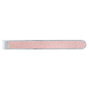 Rose gold glitter sparkle design silver finish tie bar