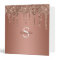 Rose Gold Glitter Sparkle Drip Monogram Name