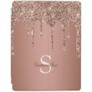 Rose Gold Glitter Sparkle Drip Monogram Name iPad Smart Cover Rose Gold Glitter Sparkle Drip Monogram Name iPad Smart Cover