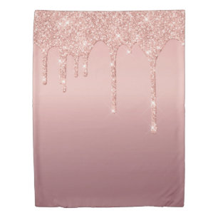 Rose Gold Glitter Sparkle Duvet Cover