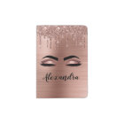 Rose Gold Glitter Sparkle Eyelashes Monogram Name