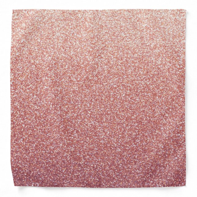 Rose gold glitter sparkle glam gradient bandana (Front)