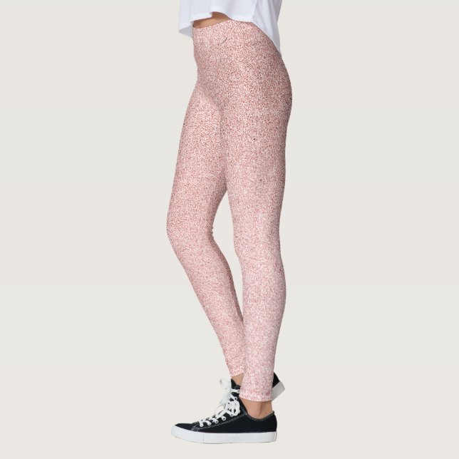Rose gold glitter sparkle leggings (Left)