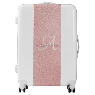 pink and gold suitcase