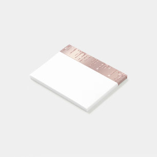Rose Gold Glitter Sparkle Post it Notes