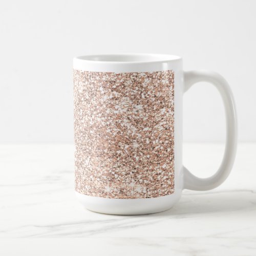 Rose Gold Glitter Sparkles Coffee Mug
