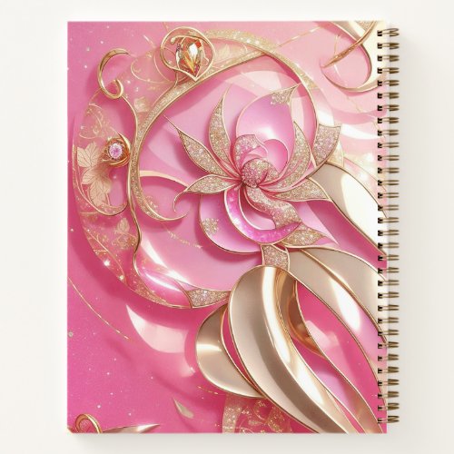 Rose Gold Glitter Sparkles Pink diamonds classy  Notebook