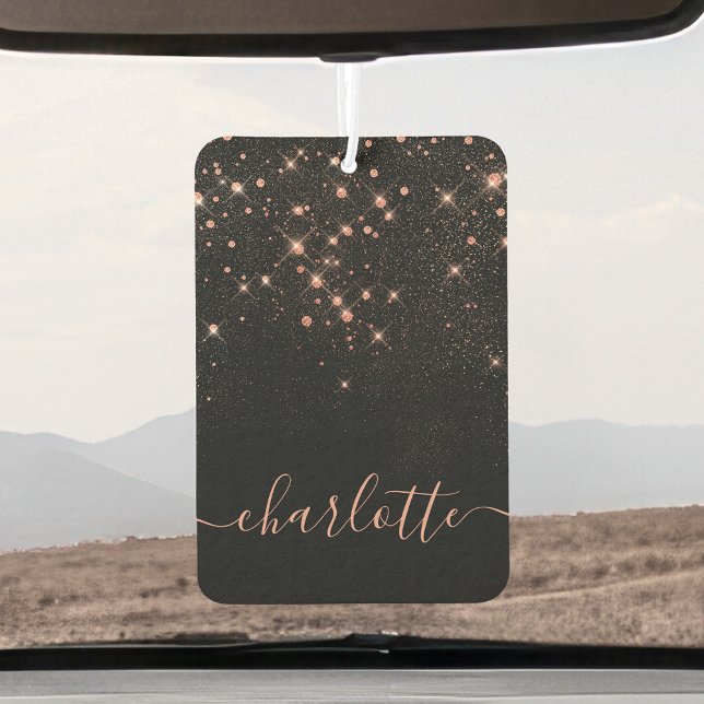 Rose Gold Glitter Sparkly Elegant Glamorous Script Air Freshener (Creator Uploaded)