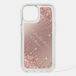 Rose Gold Glitter Sparkly iPhone Case Custom Text