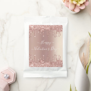 Rose Gold Glitter Sparkly Valentine's Day Margarita Drink Mix