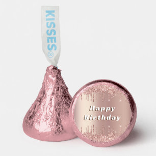 Rose Gold Glitter Sparkly Your Happy Birthday Gift Hershey®'s Kisses®