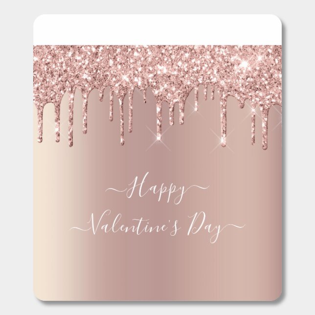 Rose Gold Glitter Spartkly Your Valentine's Day Breath Savers® Mints (Sticker)
