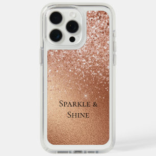 Rose Gold Glitter iPhone 15 Pro Max Case