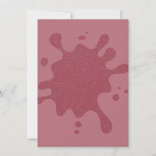 Rose Gold Glitter Splash Invitation Custom