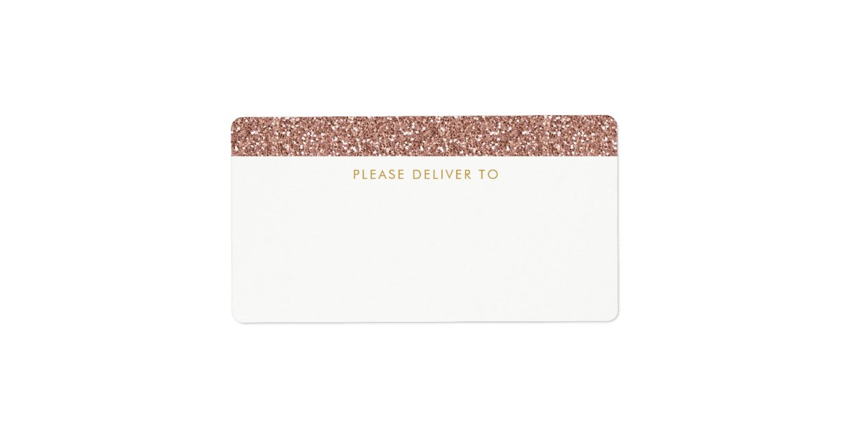 Rose Gold Return Address Labels