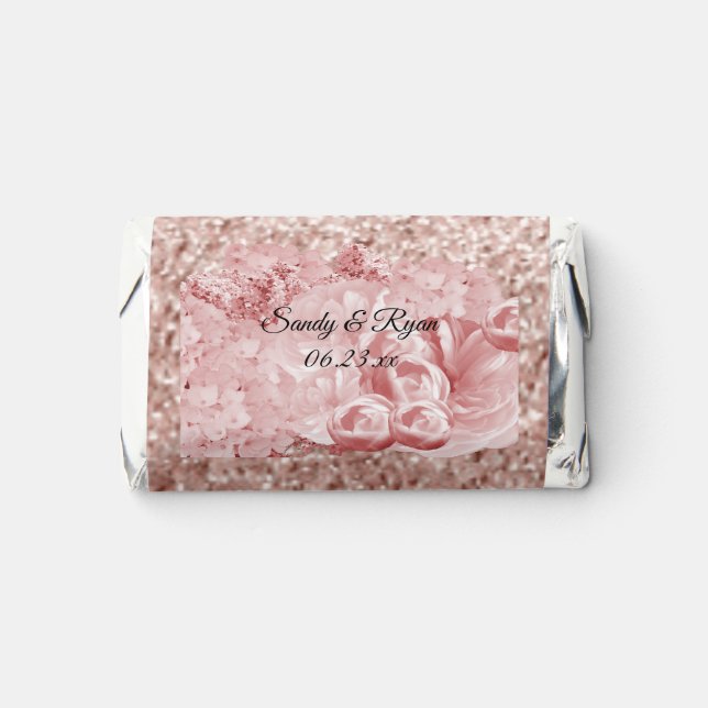 Rose Gold Glitter Style Hershey's Miniatures (Front)