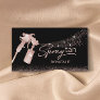 Rose Gold Glitter Sunless Tanning Mobile Spray Tan Business Card