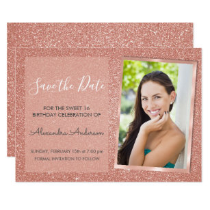 Sweet 16 Save The Date Invitations 5