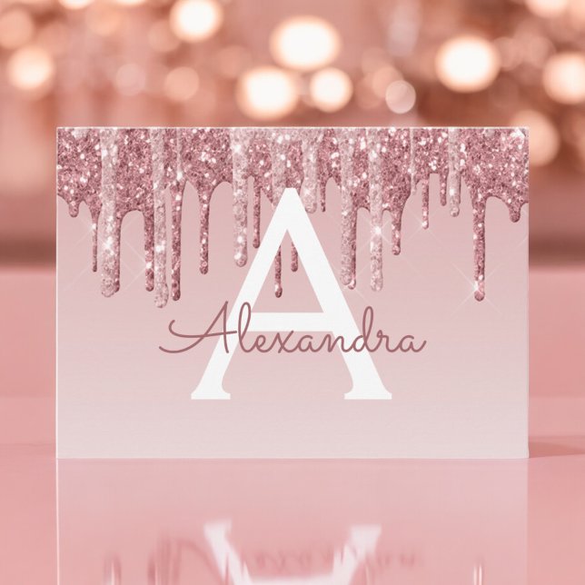 Rose Gold Glitter Sweet 16 Save the Date Invitation (Creator Uploaded)